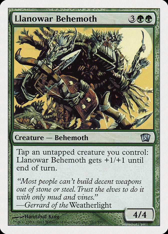 Llanowar Behemoth (8th Edition) [Oversize Cards] | Play N Trade Winnipeg