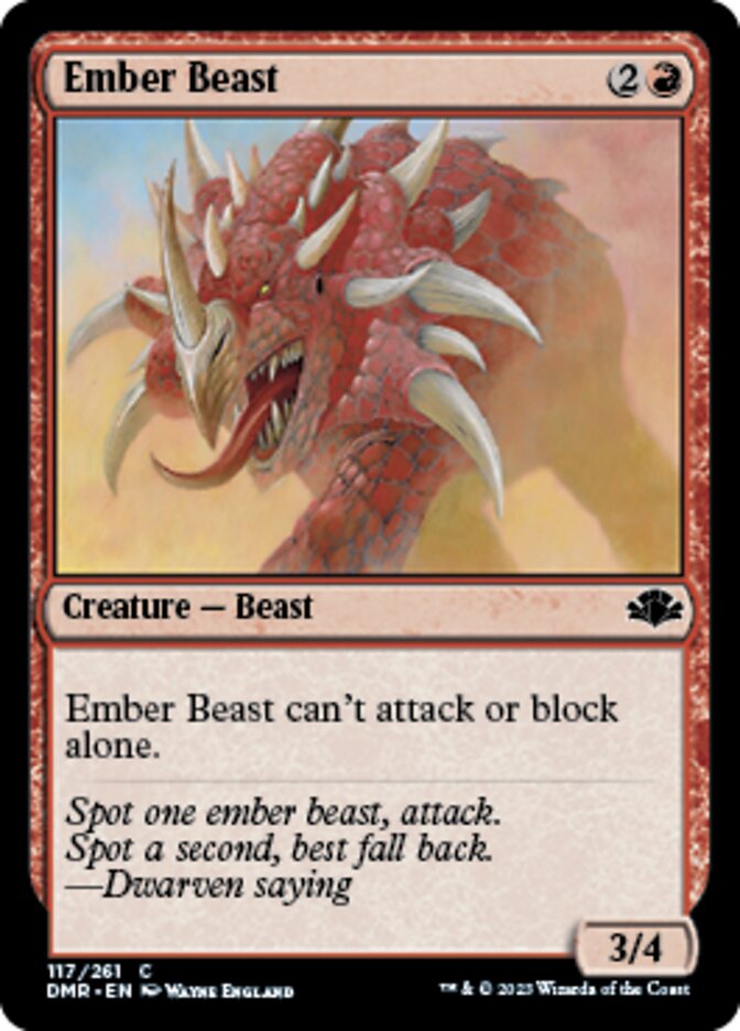 Ember Beast [Dominaria Remastered] | Play N Trade Winnipeg