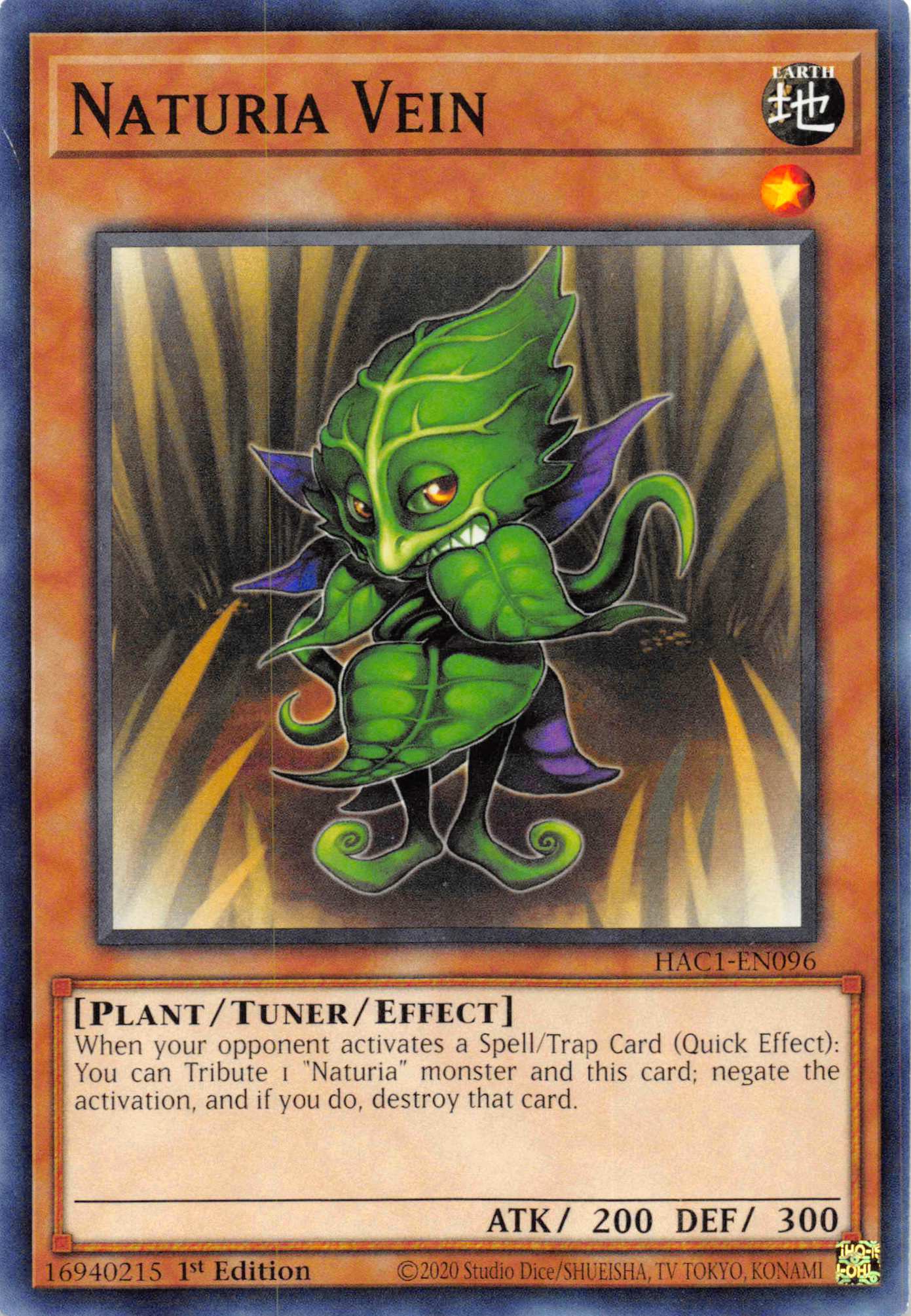 Naturia Vein [HAC1-EN096] Common | Play N Trade Winnipeg