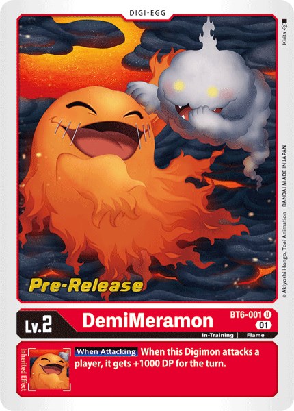 DemiMeramon [BT6-001] [Double Diamond Pre-Release Cards] | Play N Trade Winnipeg