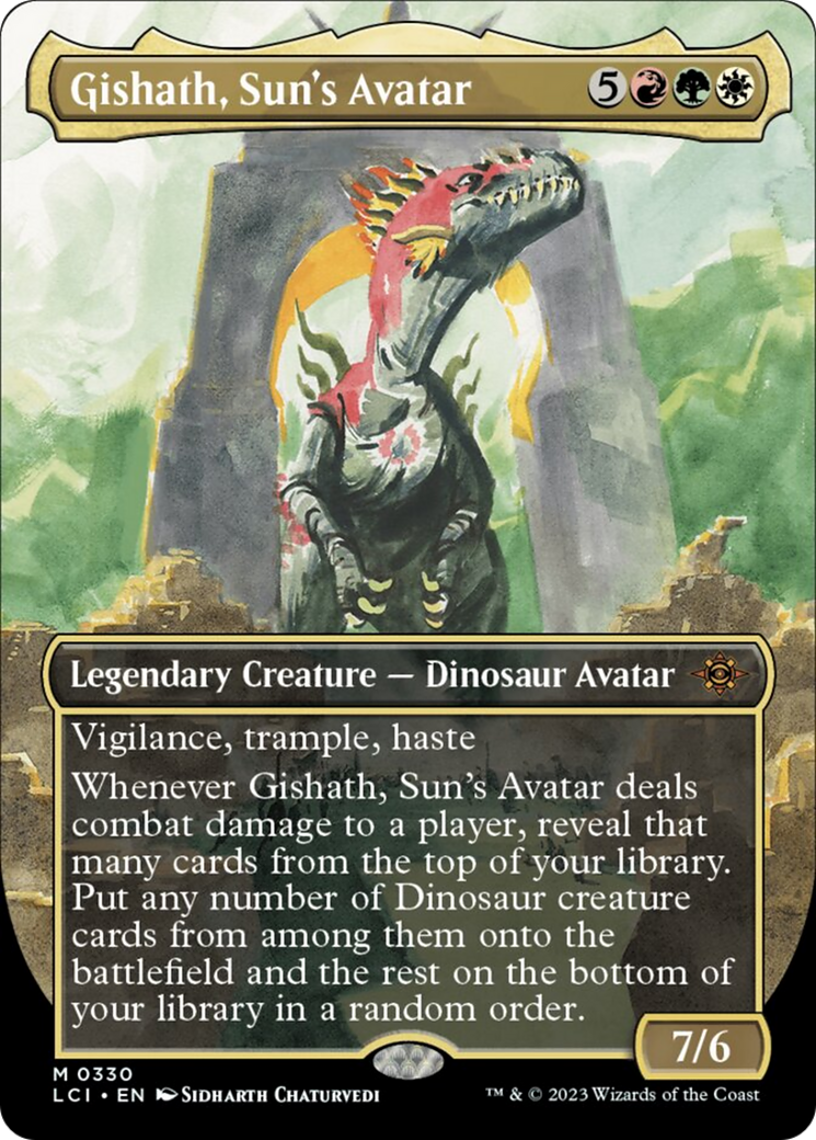 Gishath, Sun's Avatar (Borderless) [The Lost Caverns of Ixalan] | Play N Trade Winnipeg