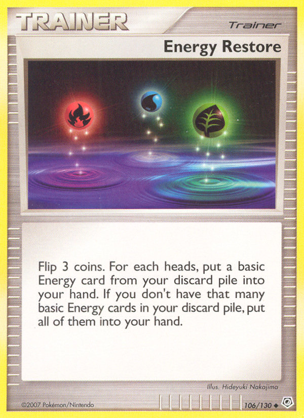 Energy Restore (106/130) [Diamond & Pearl: Base Set] | Play N Trade Winnipeg