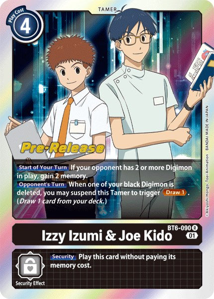 Izzy Izumi & Joe Kido [BT6-090] [Double Diamond Pre-Release Cards] | Play N Trade Winnipeg