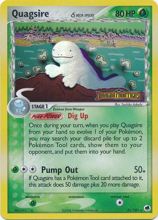 Quagsire (21/101) (Delta Species) (Stamped) [EX: Dragon Frontiers] | Play N Trade Winnipeg