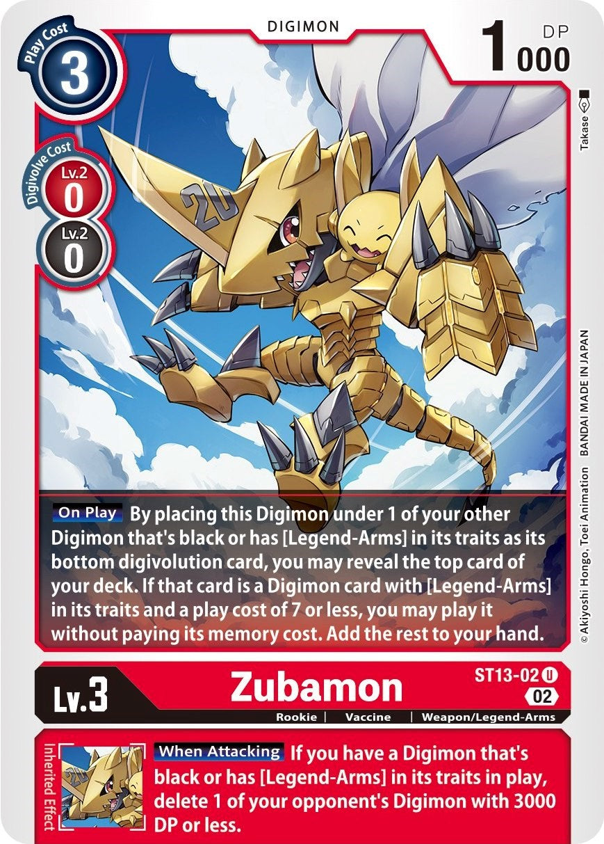 Zubamon [ST13-02] [Starter Deck: Ragnaloardmon] | Play N Trade Winnipeg