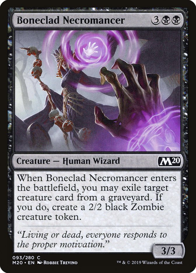 Boneclad Necromancer [Core Set 2020] | Play N Trade Winnipeg