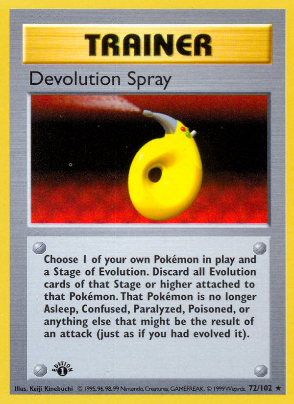 Devolution Spray (72/102) (Shadowless) [Base Set 1st Edition] | Play N Trade Winnipeg