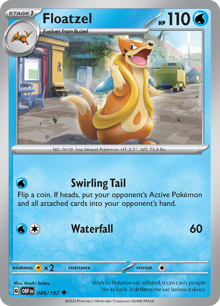 Floatzel (049/197) [Scarlet & Violet: Obsidian Flames] | Play N Trade Winnipeg