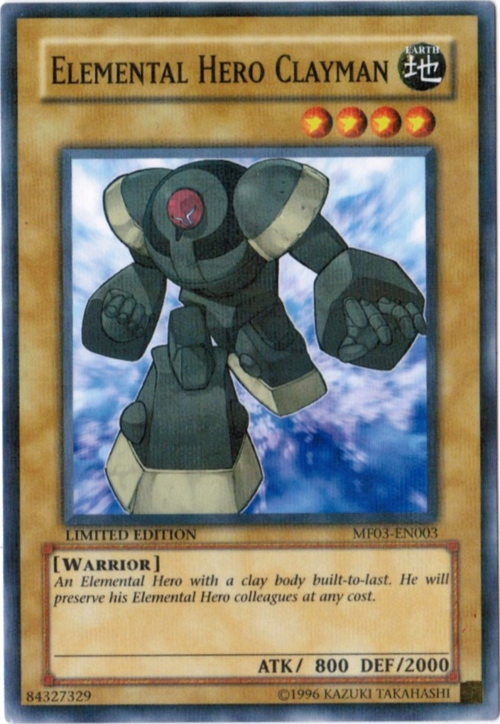 Elemental Hero Clayman [MF03-EN003] Parallel Rare | Play N Trade Winnipeg