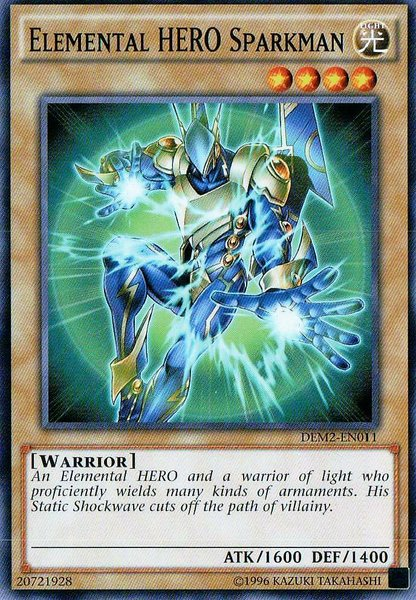 Elemental Hero Sparkman [DEM2-EN011] Common | Play N Trade Winnipeg