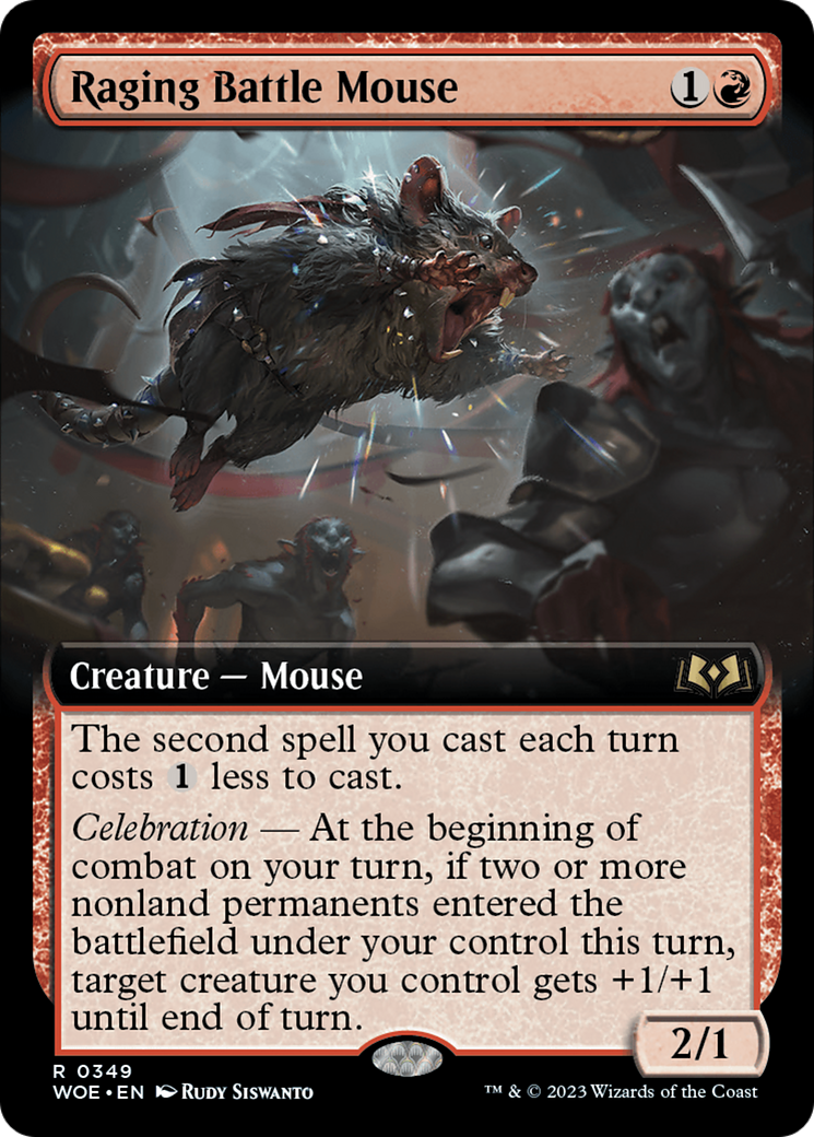 Raging Battle Mouse (Extended Art) [Wilds of Eldraine] | Play N Trade Winnipeg