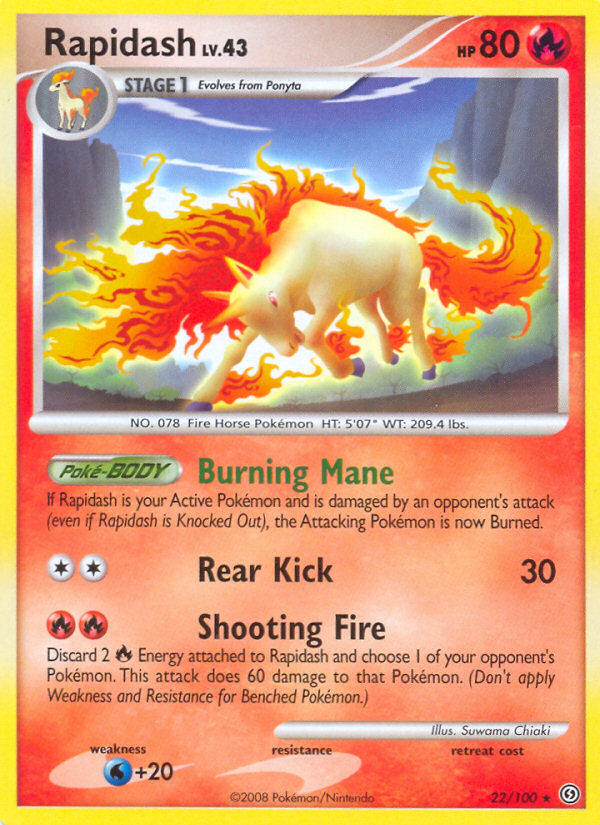 Rapidash (22/100) [Diamond & Pearl: Stormfront] | Play N Trade Winnipeg