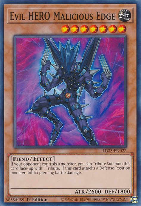 Evil HERO Malicious Edge [LDS3-EN022] Common | Play N Trade Winnipeg