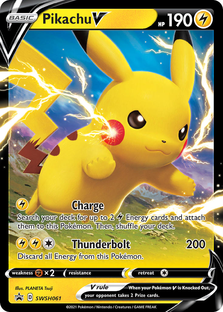 Pikachu V (SWSH061) (Jumbo Card) [Sword & Shield: Black Star Promos] | Play N Trade Winnipeg