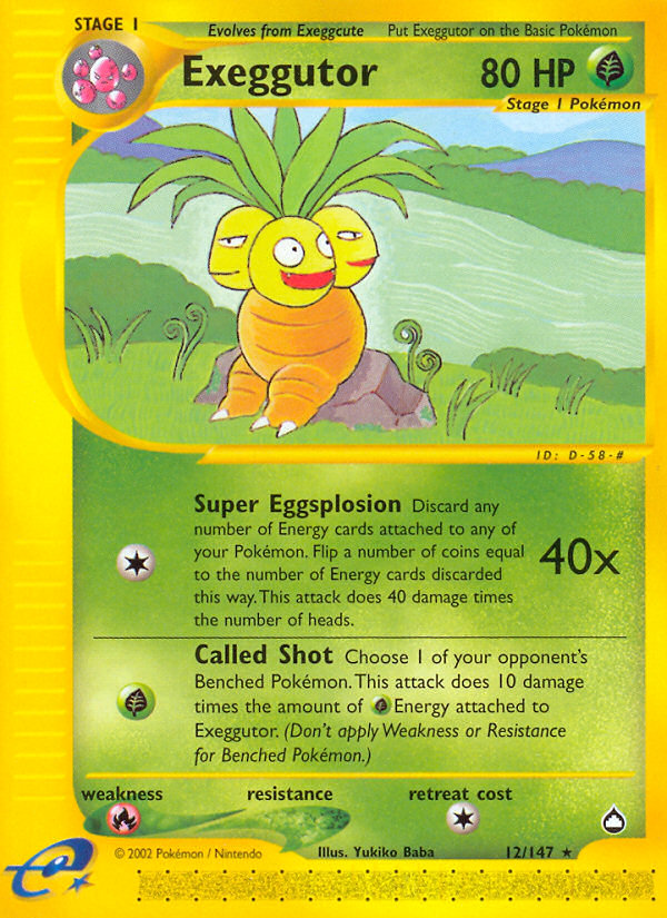 Exeggutor (12/147) [Aquapolis] | Play N Trade Winnipeg