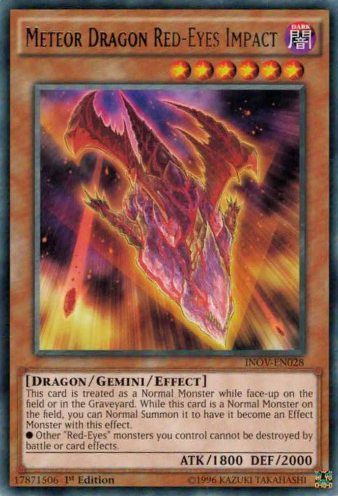 Meteor Dragon Red-Eyes Impact [INOV-EN028] Rare | Play N Trade Winnipeg