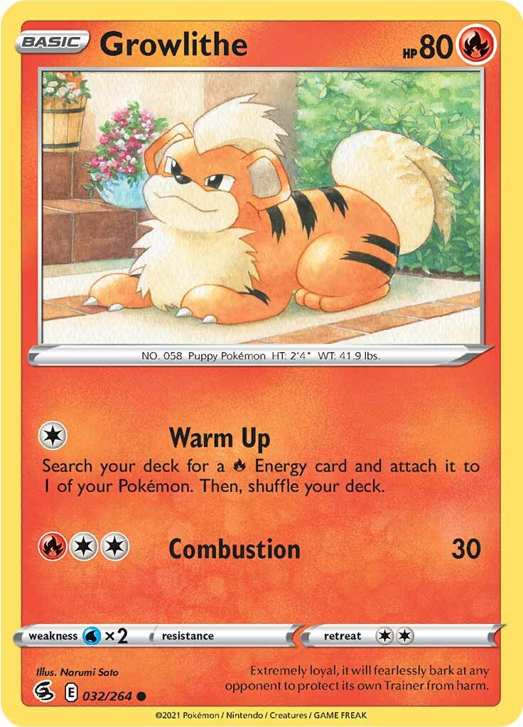 Growlithe (032/264) [Sword & Shield: Fusion Strike] | Play N Trade Winnipeg