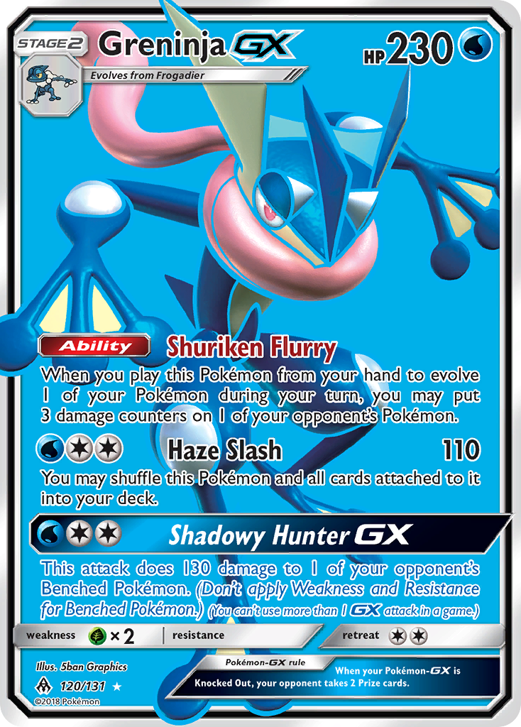 Greninja GX (120/131) [Sun & Moon: Forbidden Light] | Play N Trade Winnipeg