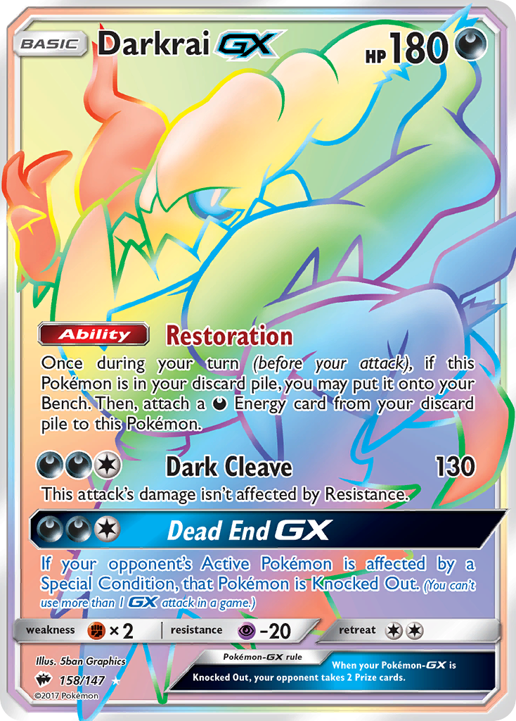 Darkrai GX (158/147) [Sun & Moon: Burning Shadows] | Play N Trade Winnipeg