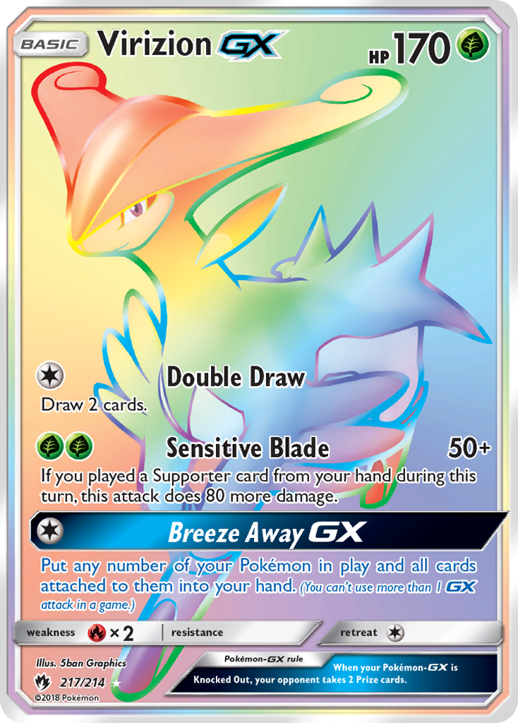 Virizion GX (217/214) [Sun & Moon: Lost Thunder] | Play N Trade Winnipeg