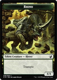 Rhino // Egg Double-sided Token [Commander 2019 Tokens] | Play N Trade Winnipeg