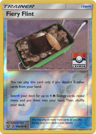 Fiery Flint (60a/70) (League Promo) [Sun & Moon: Dragon Majesty] | Play N Trade Winnipeg