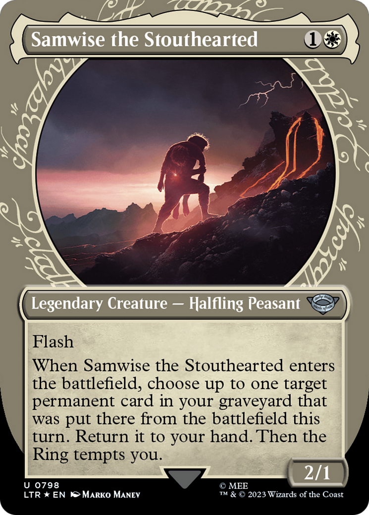 Samwise the Stouthearted (Showcase) (Surge Foil) [The Lord of the Rings: Tales of Middle-Earth] | Play N Trade Winnipeg