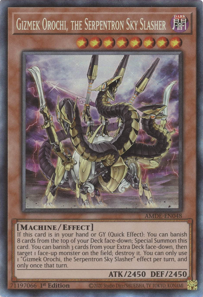 Gizmek Orochi, the Serpentron Sky Slasher [AMDE-EN048] Collector's Rare | Play N Trade Winnipeg