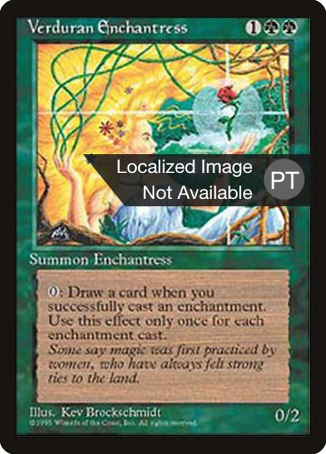 Verduran Enchantress [Fourth Edition (Foreign Black Border)] | Play N Trade Winnipeg