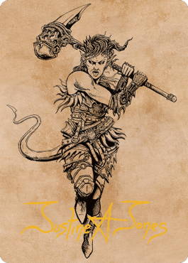Karlach, Fury of Avernus Art Card (54) (Gold-Stamped Signature) [Commander Legends: Battle for Baldur's Gate Art Series] | Play N Trade Winnipeg