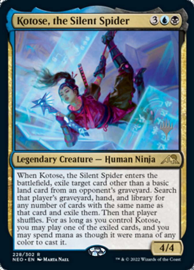 Kotose, the Silent Spider (Promo Pack) [Kamigawa: Neon Dynasty Promos] | Play N Trade Winnipeg