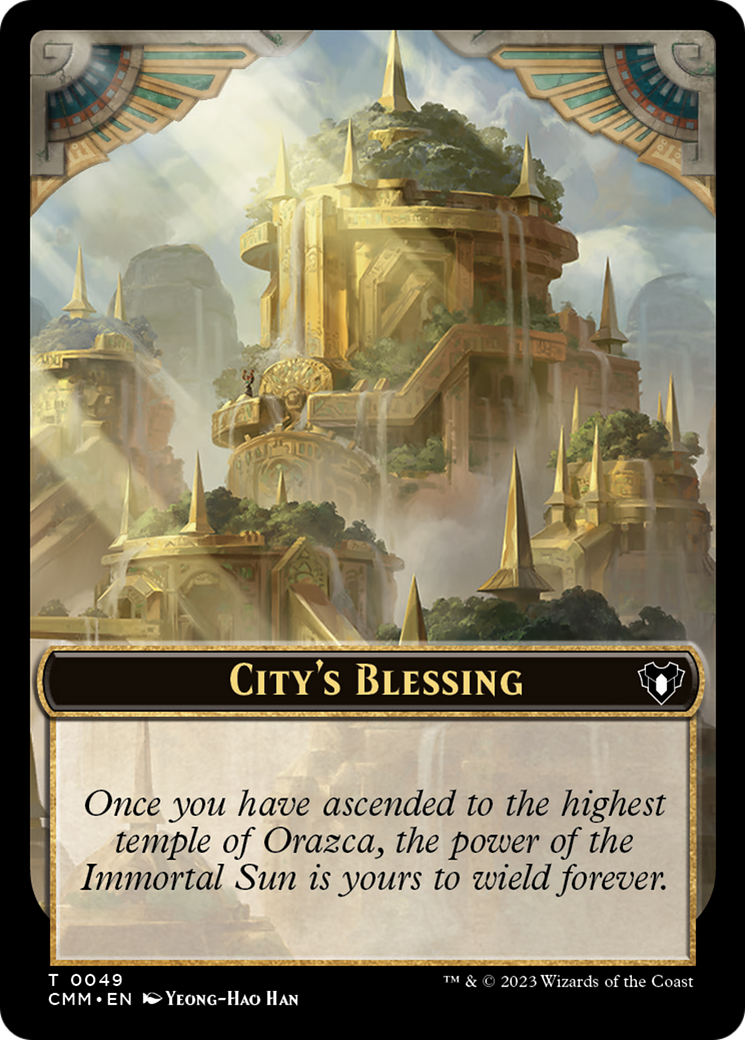 City's Blessing // Construct (0075) Double-Sided Token [Commander Masters Tokens] | Play N Trade Winnipeg