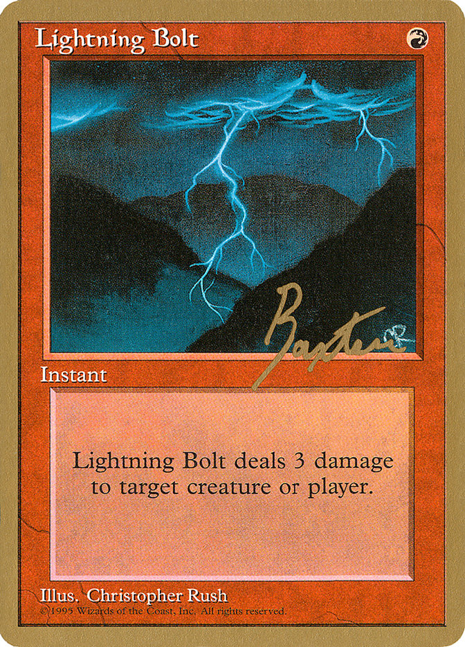 Lightning Bolt (George Baxter) [Pro Tour Collector Set] | Play N Trade Winnipeg