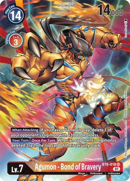 Agumon - Bond of Bravery [BT6-018] (Alternate Art) [Double Diamond] | Play N Trade Winnipeg