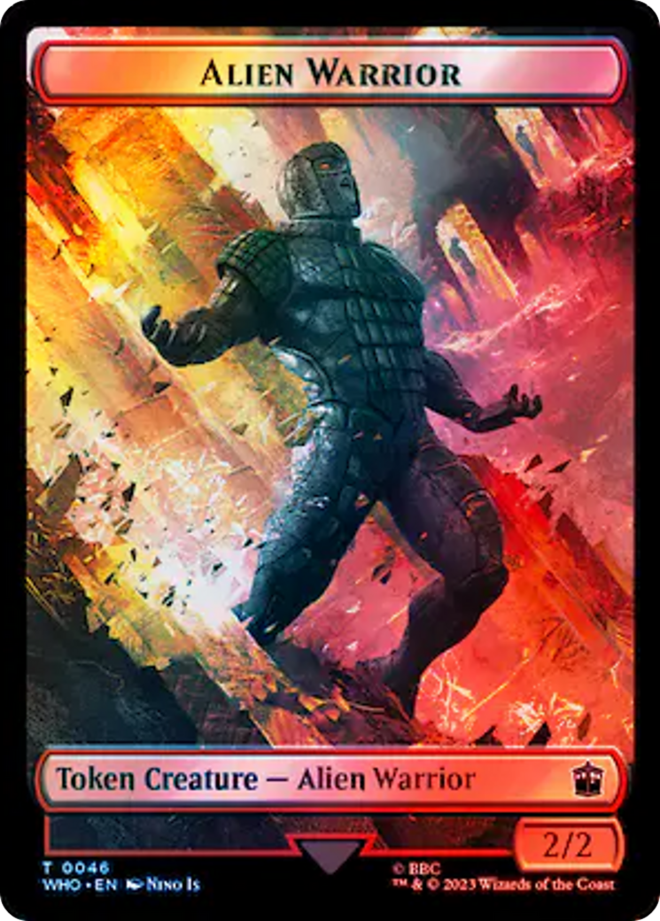 Copy // Alien Warrior Double-Sided Token (Surge Foil) [Doctor Who Tokens] | Play N Trade Winnipeg