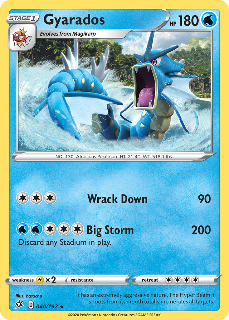 Gyarados (040/192) [Sword & Shield: Rebel Clash] | Play N Trade Winnipeg