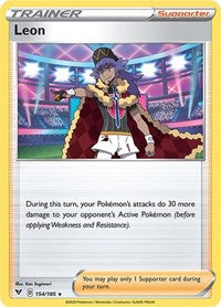 Leon (154/185) (Theme Deck Exclusive) [Sword & Shield: Vivid Voltage] | Play N Trade Winnipeg