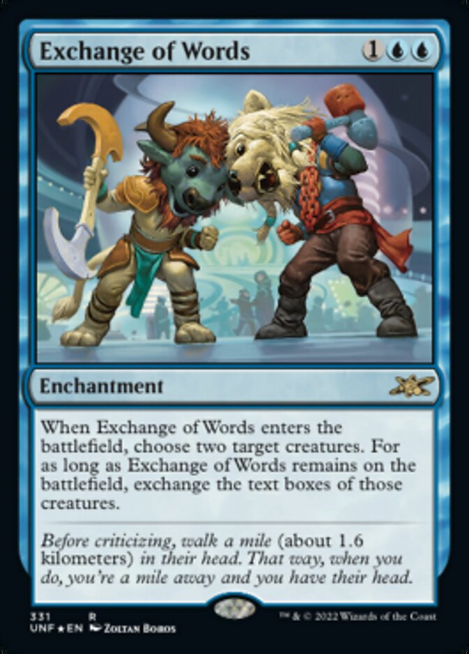 Exchange of Words (Galaxy Foil) [Unfinity] | Play N Trade Winnipeg