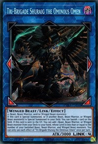 Tri-Brigade Shuraig the Ominous Omen [PHRA-EN048] Secret Rare | Play N Trade Winnipeg