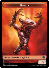 Rebel // Goblin Double-Sided Token [Phyrexia: All Will Be One Commander Tokens] | Play N Trade Winnipeg