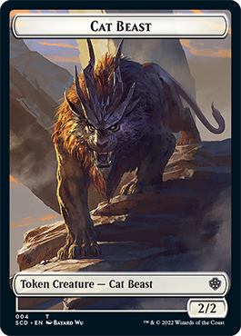 Elf Warrior // Cat Beast Double-Sided Token [Starter Commander Decks] | Play N Trade Winnipeg