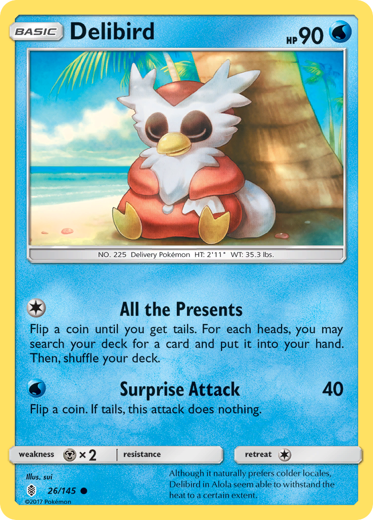 Delibird (26/145) [Sun & Moon: Guardians Rising] | Play N Trade Winnipeg