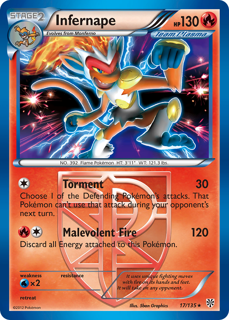 Infernape (17/135) [Black & White: Plasma Storm] | Play N Trade Winnipeg