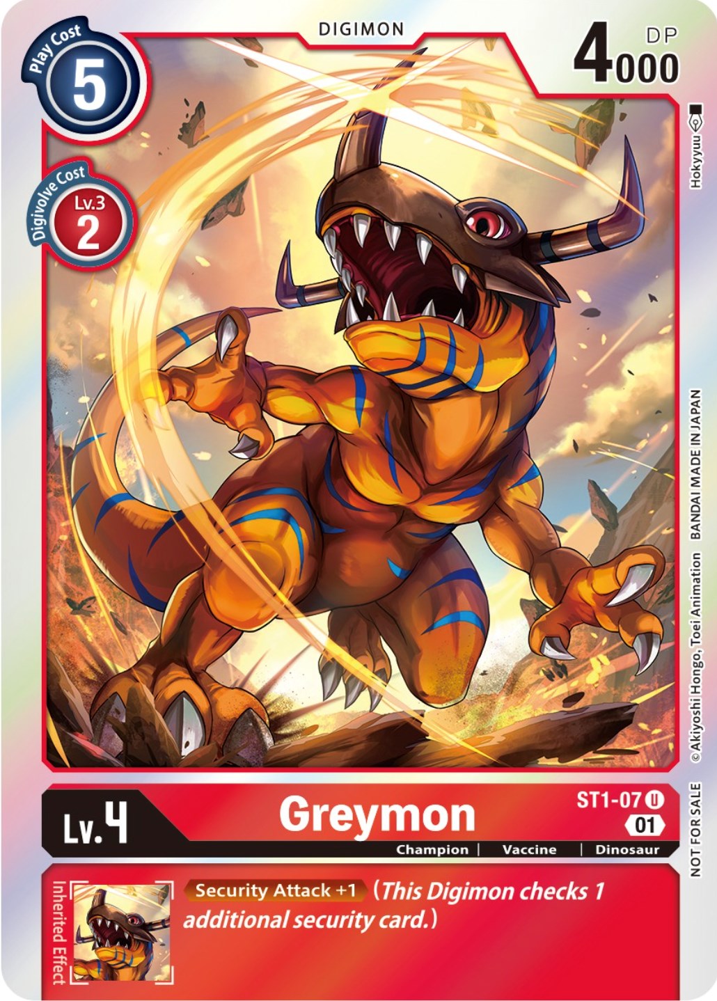 Greymon [ST1-07] (ST-11 Special Entry Pack) [Starter Deck: Gaia Red Promos] | Play N Trade Winnipeg