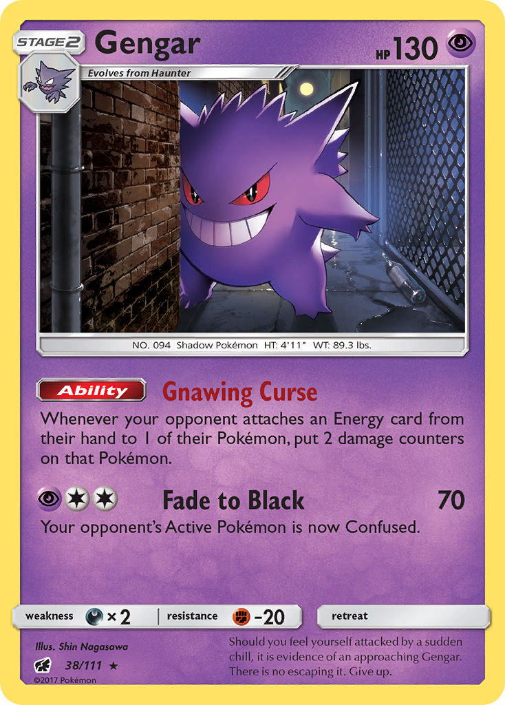 Gengar (38/111) [Sun & Moon: Crimson Invasion] | Play N Trade Winnipeg