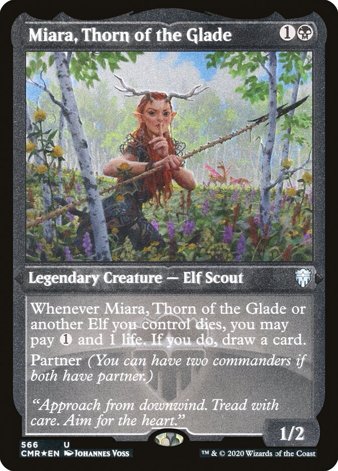 Miara, Thorn of the Glade (Etched) [Commander Legends] | Play N Trade Winnipeg