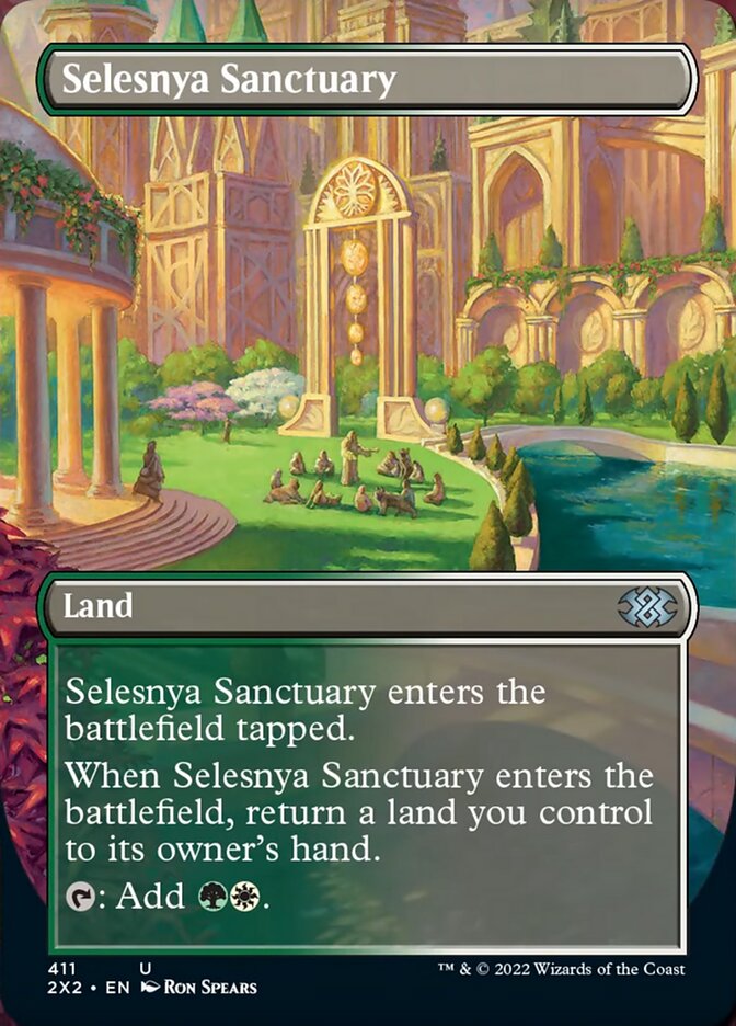 Selesnya Sanctuary (Borderless Alternate Art) [Double Masters 2022] | Play N Trade Winnipeg