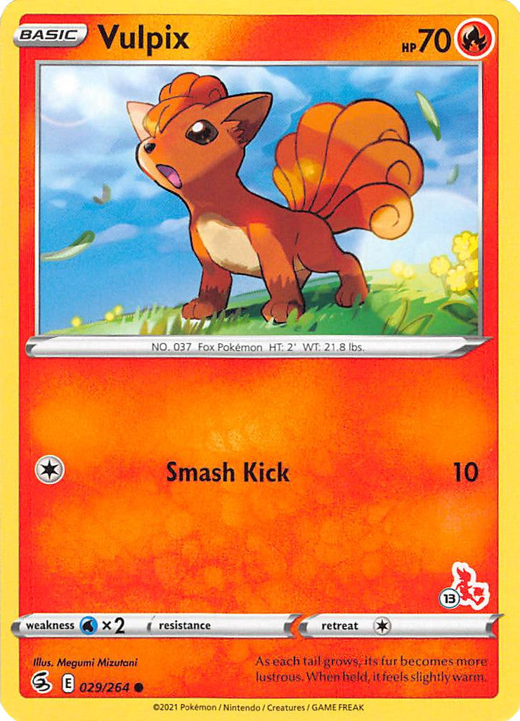 Vulpix (029/264) (Cinderace Stamp #13) [Battle Academy 2022] | Play N Trade Winnipeg