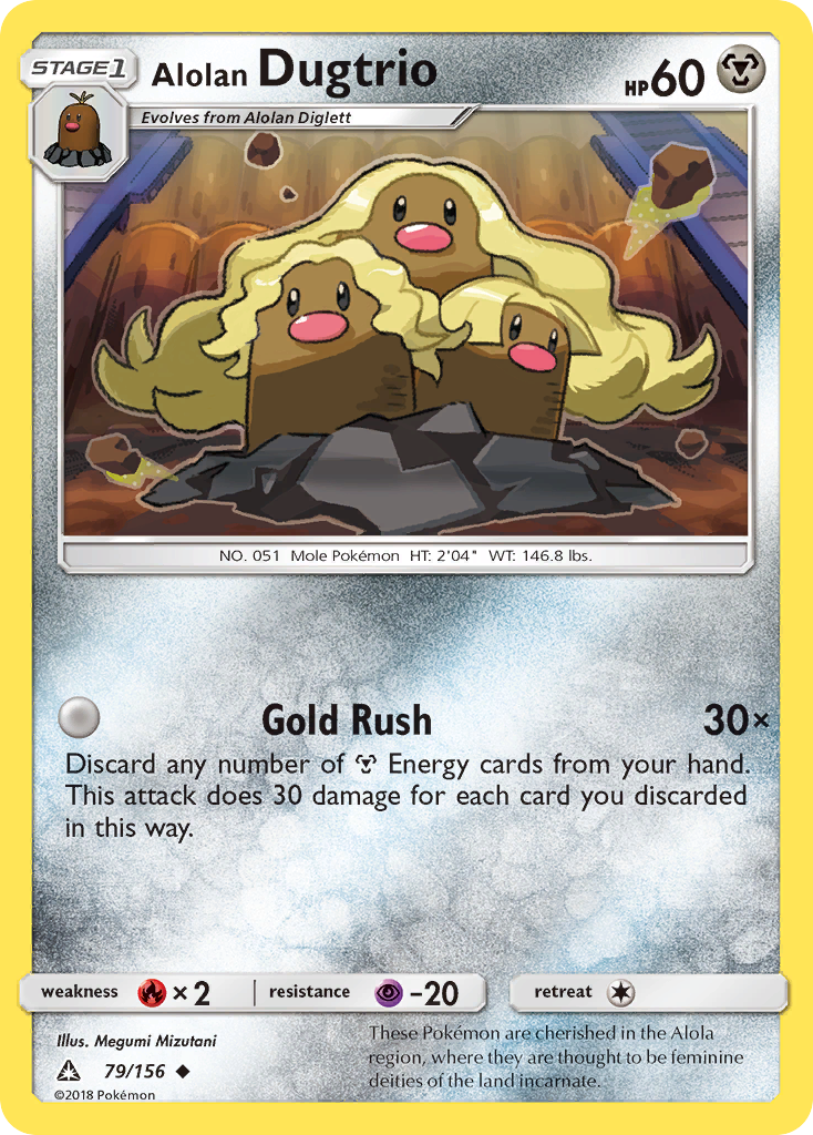 Alolan Dugtrio (79/156) [Sun & Moon: Ultra Prism] | Play N Trade Winnipeg