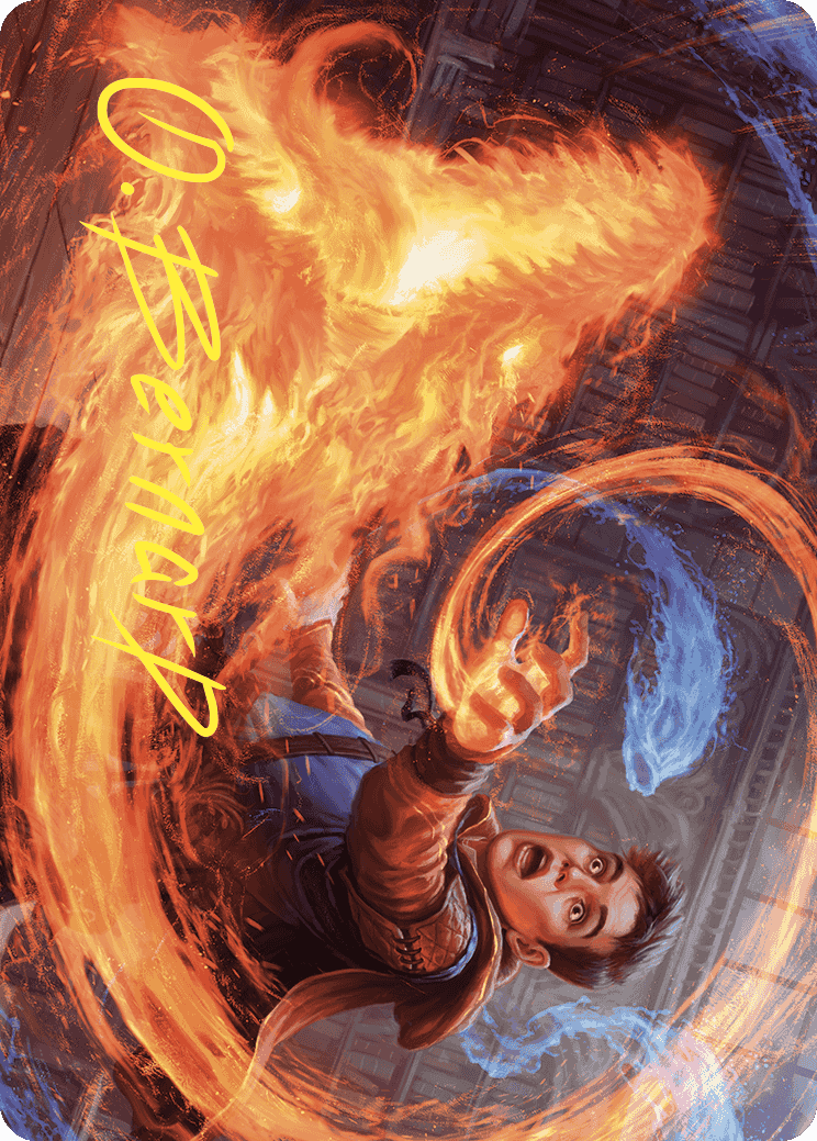 Frantic Firebolt Art Card (Gold-Stamped Signature) [Wilds of Eldraine Art Series] | Play N Trade Winnipeg